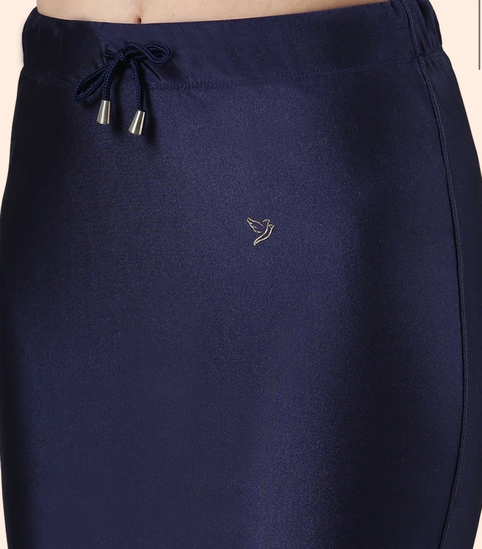 Navy gloss Shimmer/satin women saree shape wear