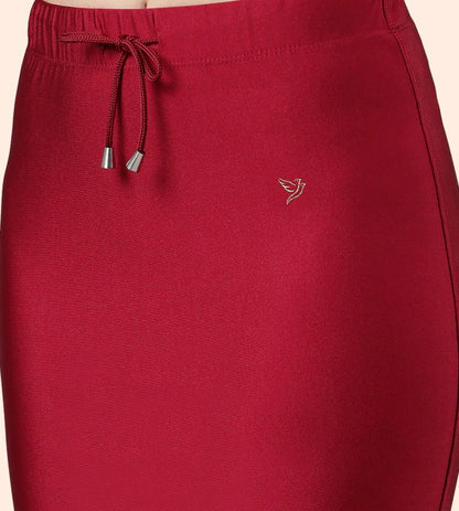 Red velvet Shimmer/satin women saree shape wear