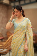 Dusty blue heavy hand work blouse (only blouse)