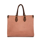 Women brown textured shoulder twin office bag