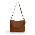Women textured coffee brown office hand bag