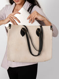 Women cream jute office bag