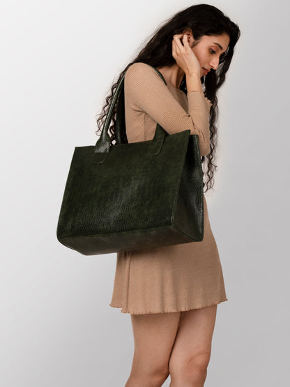 Women black textured office bag
