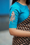 Tiffany blue bird worked blouse (only blouse)