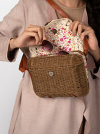 Coffee Brown jute women outing bag