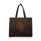 Women coffee brown textured office bag