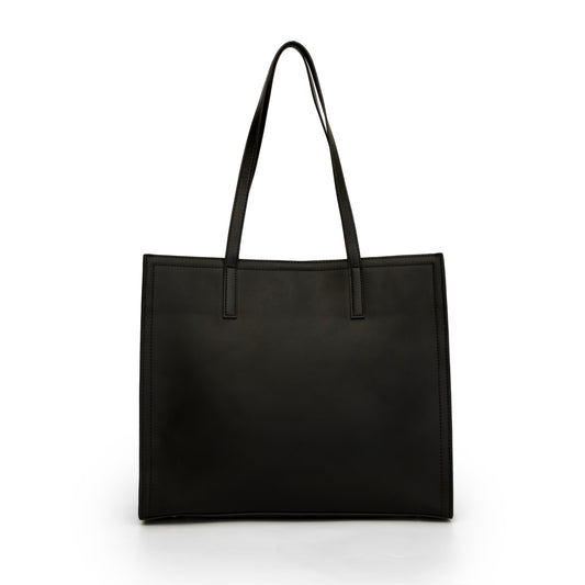 Women black solid office bag