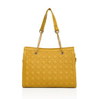 Women yellow textured shoulder bag