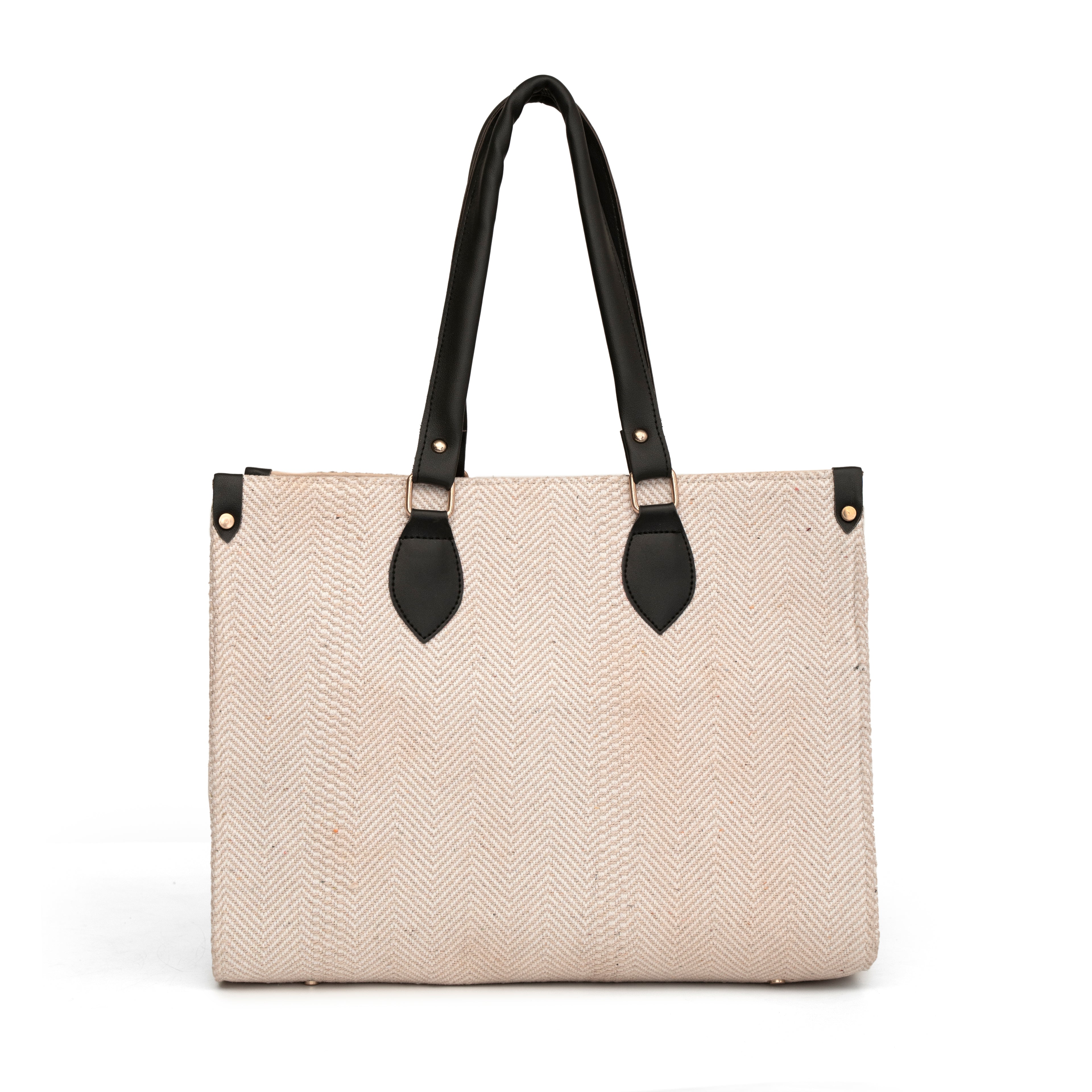 Women cream jute office bag