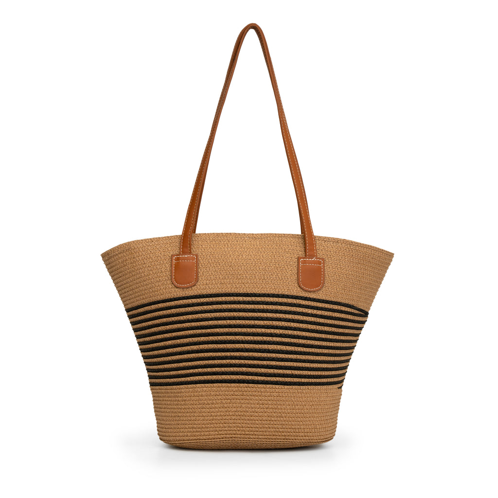 Jute brown Women textured fashion bag
