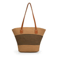 Jute brown Women textured fashion bag