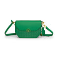 Women textured green shoulder bag