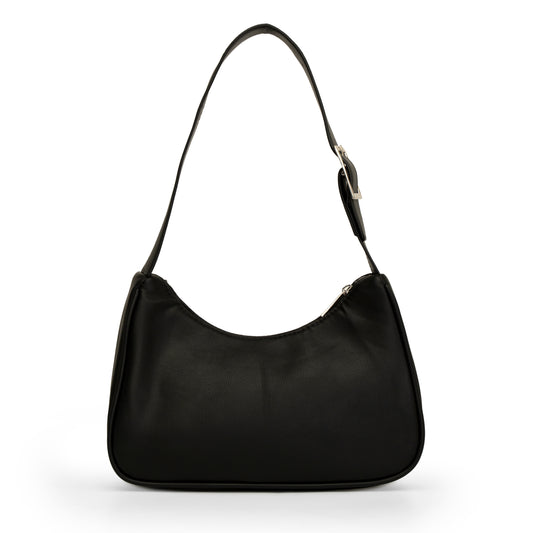 Black textured women hand bag