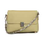Women green textured sling bag