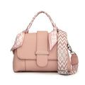 Women textured peach shoulder cum hand bag