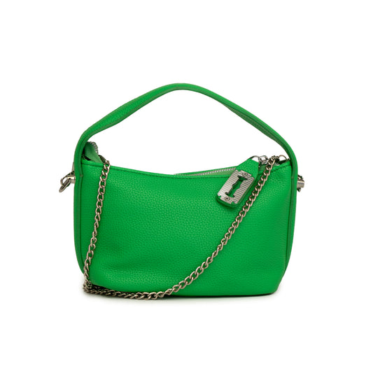 Green textured women sling bag