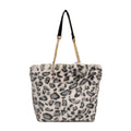 Women white tiger velvet fashion bag