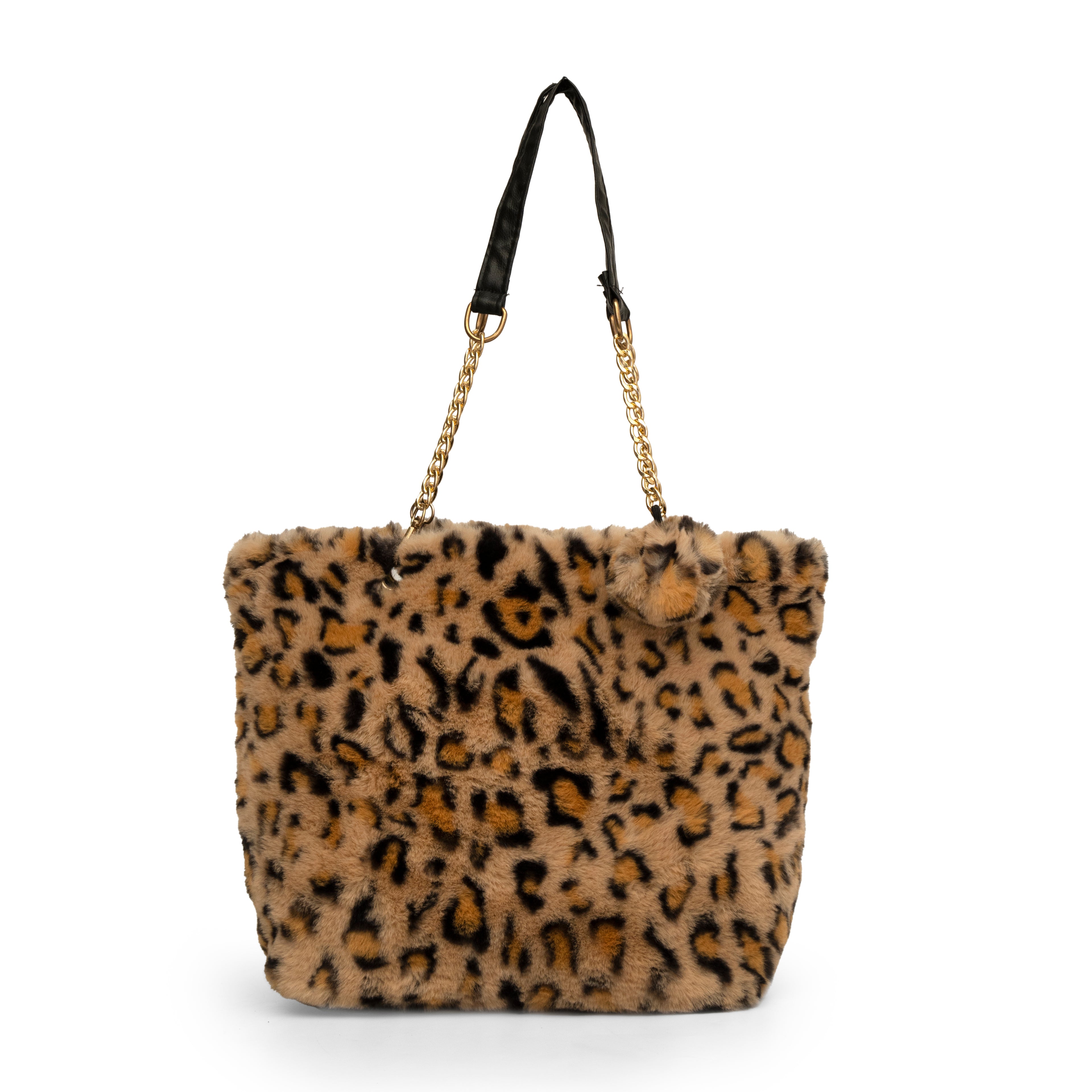 Women cream tiger velvet fashion bag