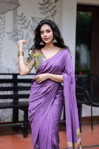 Purple Marble Saree with Handwork Blouse