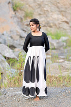 Pure cotton full length dress with full hand details