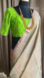 Silk blouse hand work design 1006
