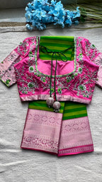 Silk blouse hand work design 1004