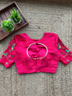 Silk blouse hand work design 1015