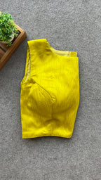 Lime Yellow silk sleeveless blouse