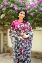 Pink silk hand embroidery work blouse