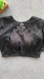 Black sequins embroidery blouse