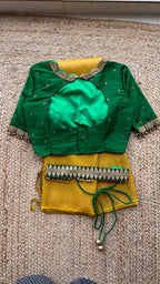 Silk blouse hand work design 1009