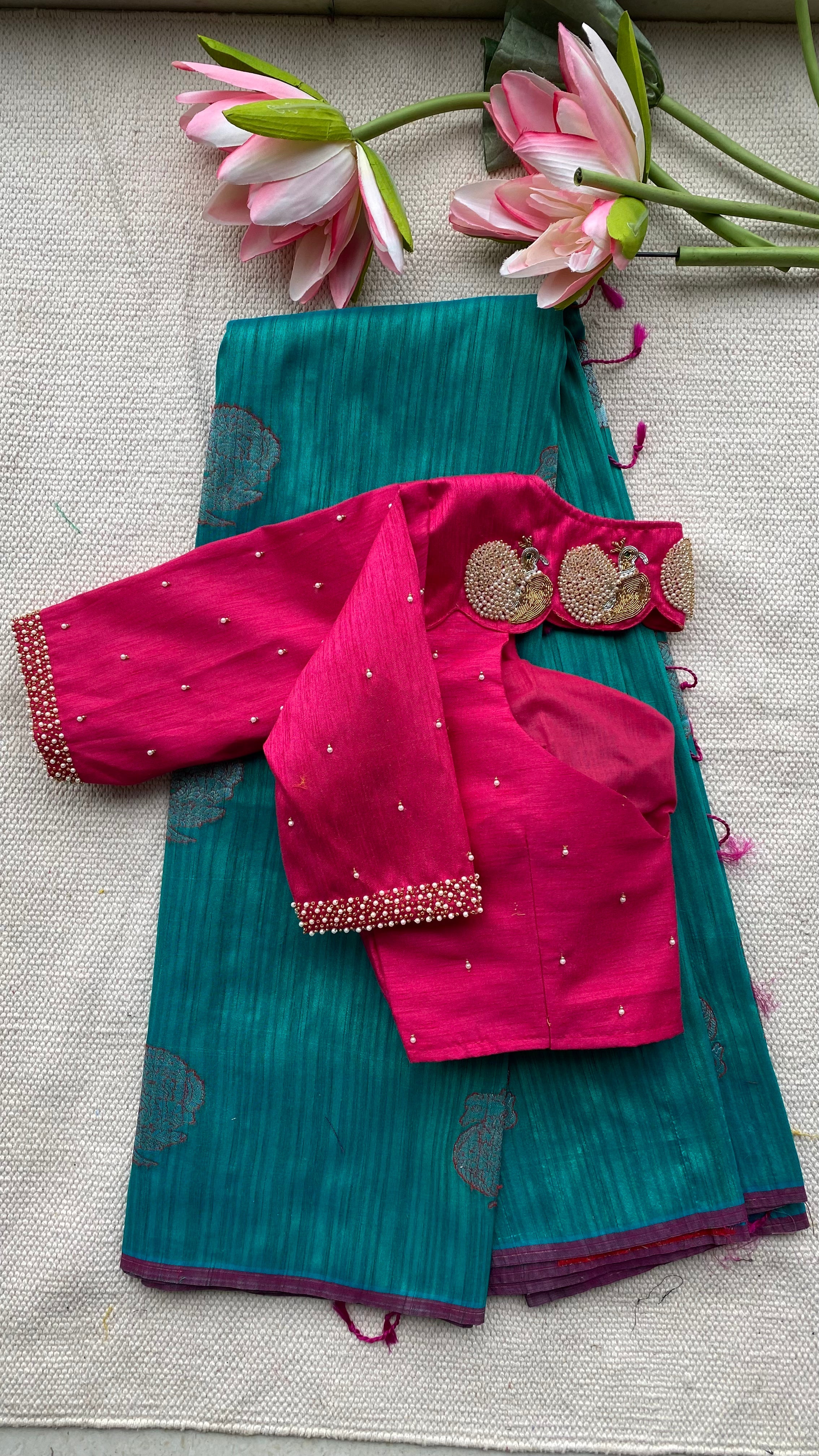 Rama Green Saree - Etsy