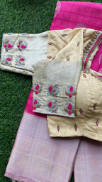 Silk blouse hand work design 1003