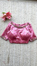 Pink silk hand made blouse