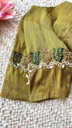 Fenugreek yellow silk hand made blouse