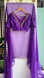Silk blouse hand work design 1013