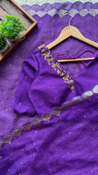 Silk blouse hand work design 1013