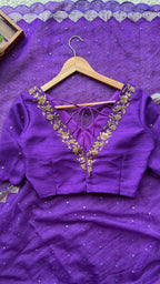 Silk blouse hand work design 1013