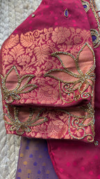 Silk blouse hand work design 1025