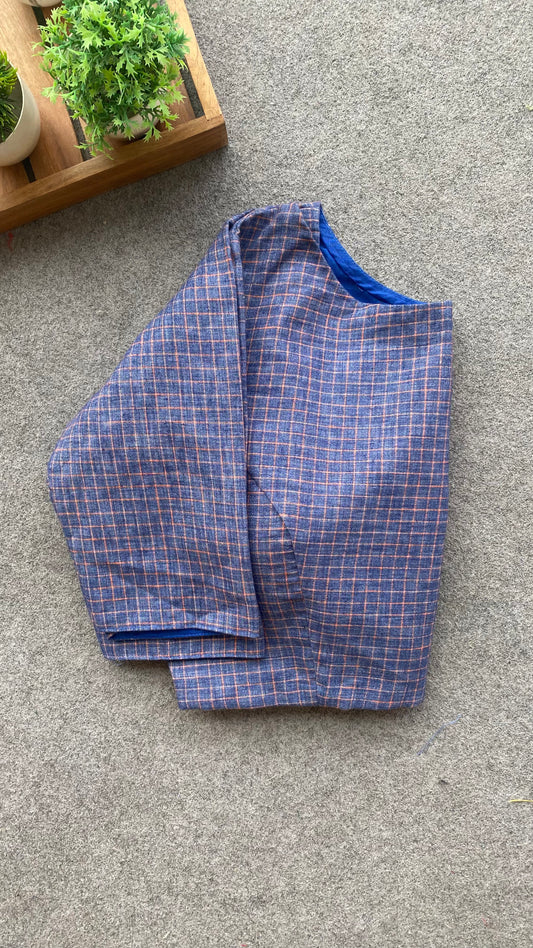 Blue cotton stripped blouse