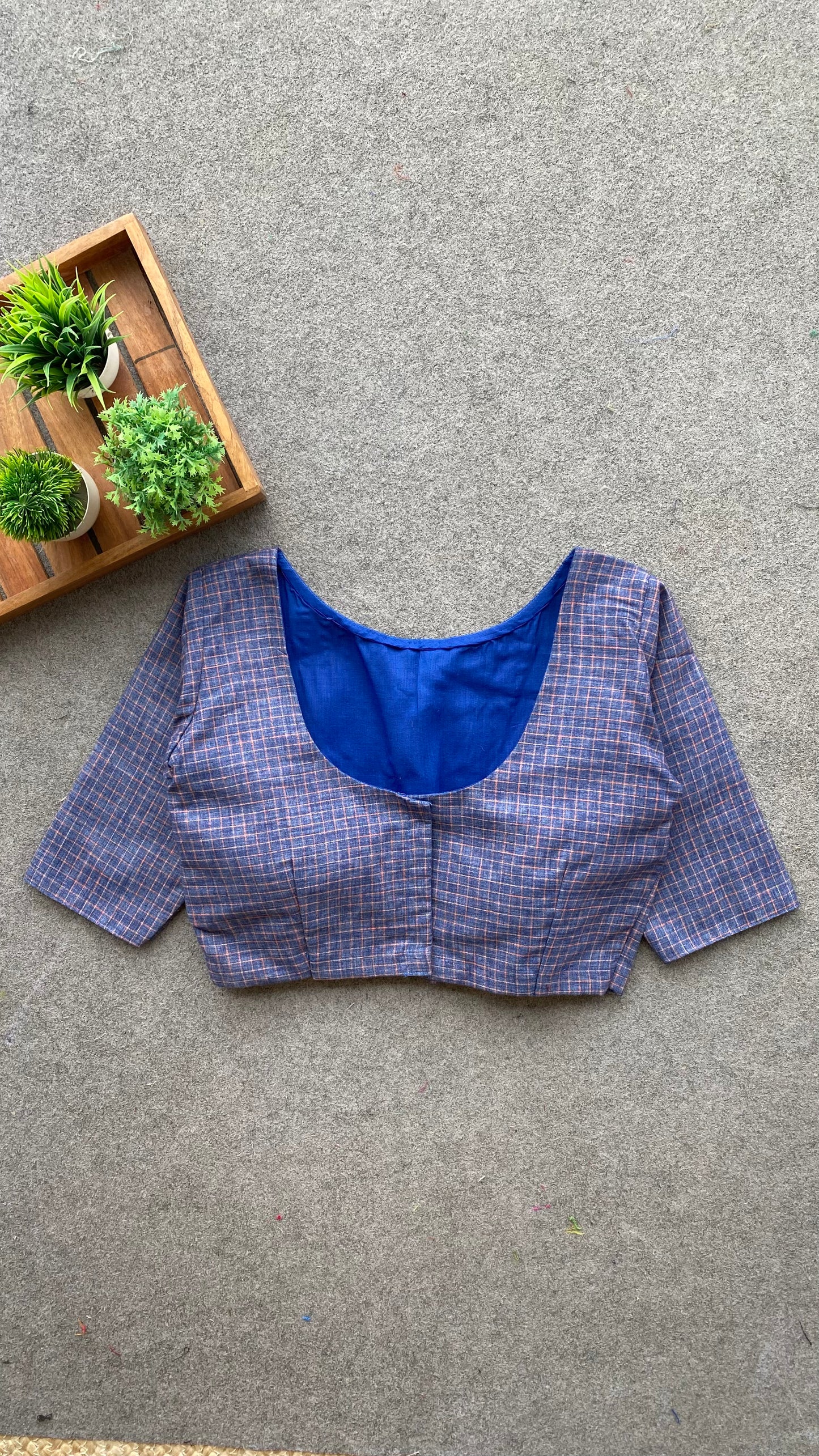 Blue cotton stripped blouse