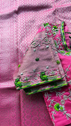Silk blouse hand work design 1004