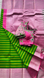 Silk blouse hand work design 1004
