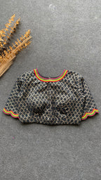 Black banarasi & embroidered blouse
