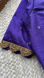 Silk blouse hand work design 1009