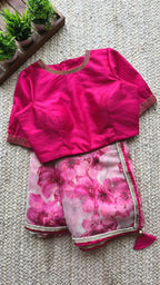 Pink silk hand worked blouse ( only blouse)