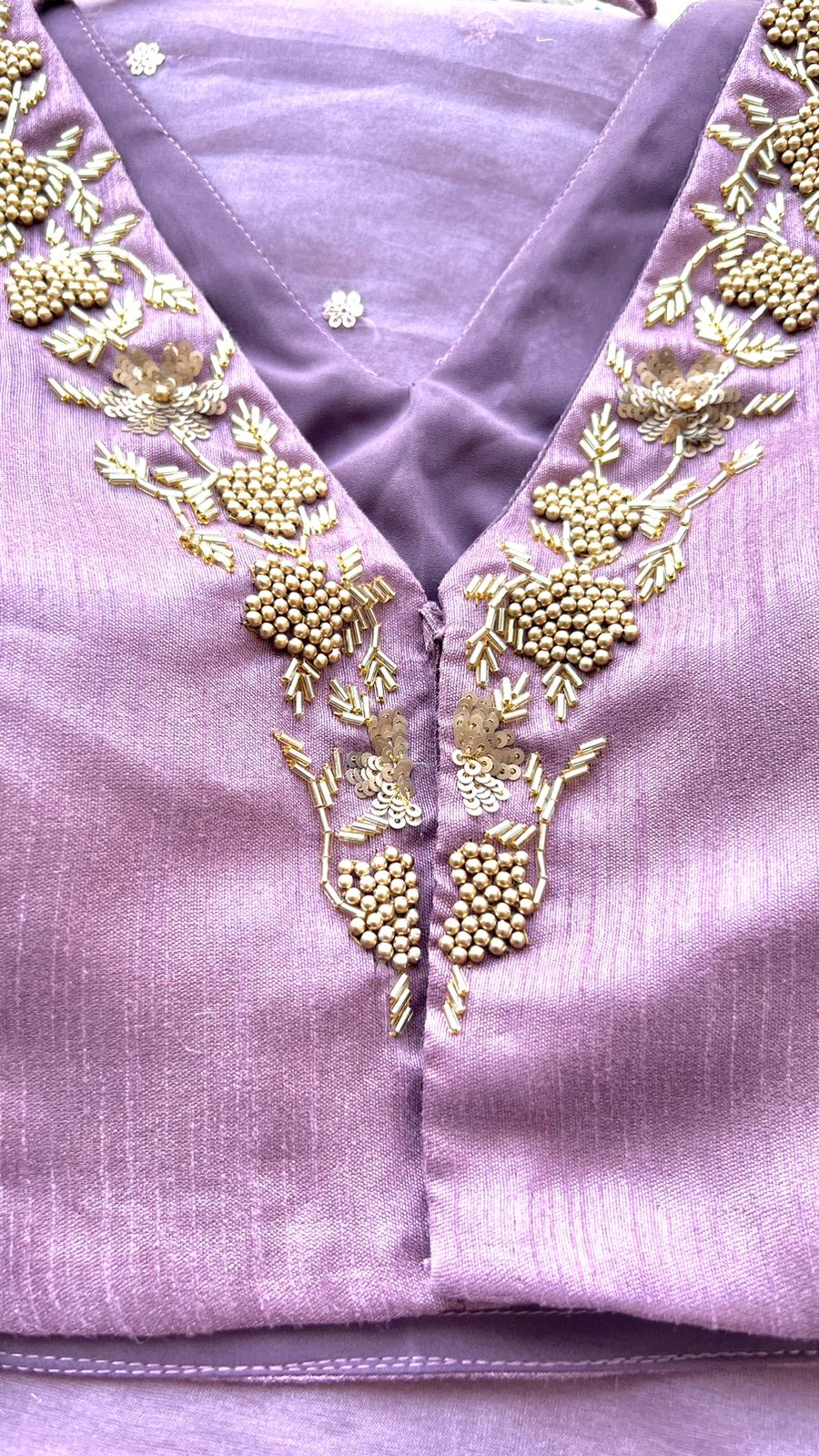 Onion pink organza Saree with Handmade Blouse