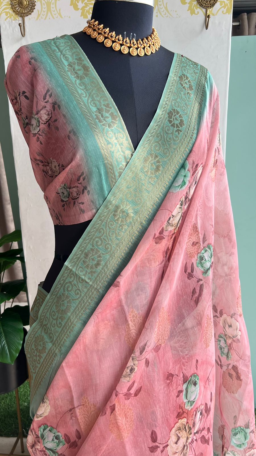 Floral Print Organza Saree Soft Silk Saree Khatli Work Designer Saree  Weaving Fabric Sari Womens Clothing Indian Bridal Sari Wedding Sari - Etsy