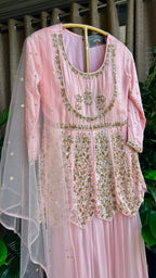 Powder Pink embroidered ethnic lehenga