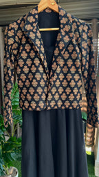 Black spaghetti top & blazer coord sets